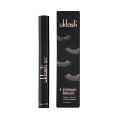 uk lash eyelash serum product and black product box